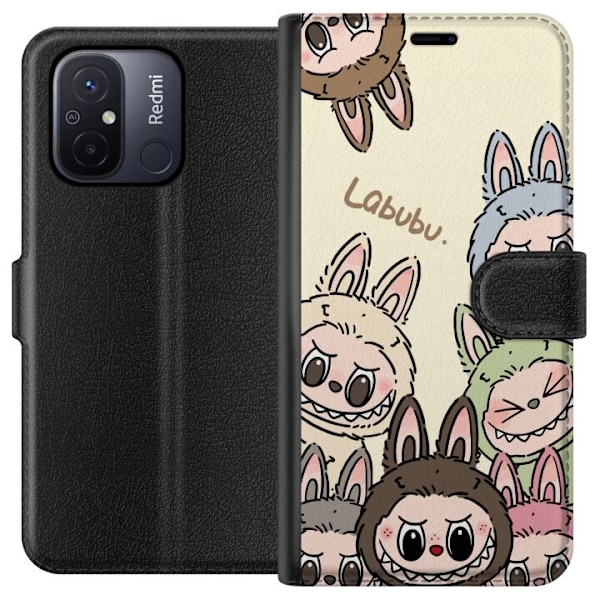 Xiaomi Redmi 12C Tegnebogsetui Labubu Pastel Collection