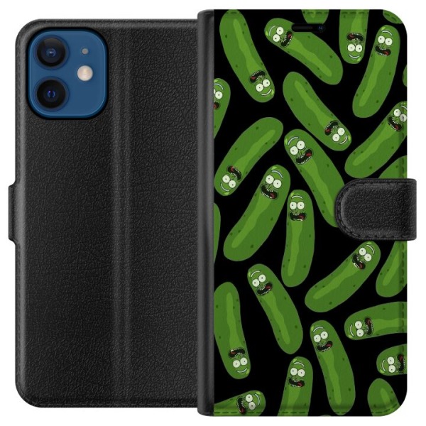 Apple iPhone 12  Tegnebogsetui Rick and Morty - Pickle Rick