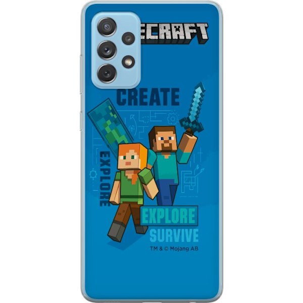 Samsung Galaxy A72 5G Genomskinligt Skal Minecraft Caves