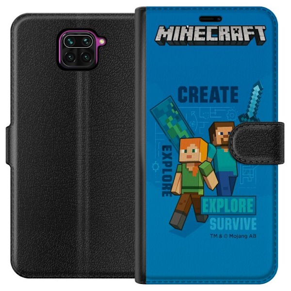 Xiaomi Redmi Note 9 Plånboksfodral Minecraft Caves