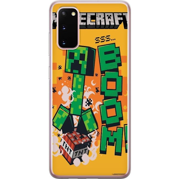 Samsung Galaxy S20 Läpinäkyvä kuori Minecraft Boom