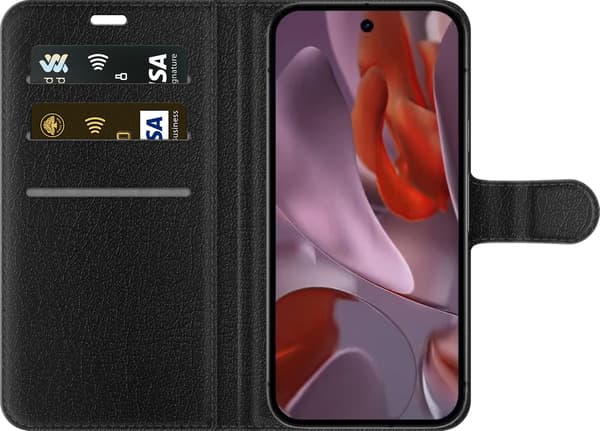 Kompatibel Tegnebogsetui til Google Pixel 9a Grønt robotsymbol - Grønt motiv med robotsymbol - Grønt robotsymbol. grøn