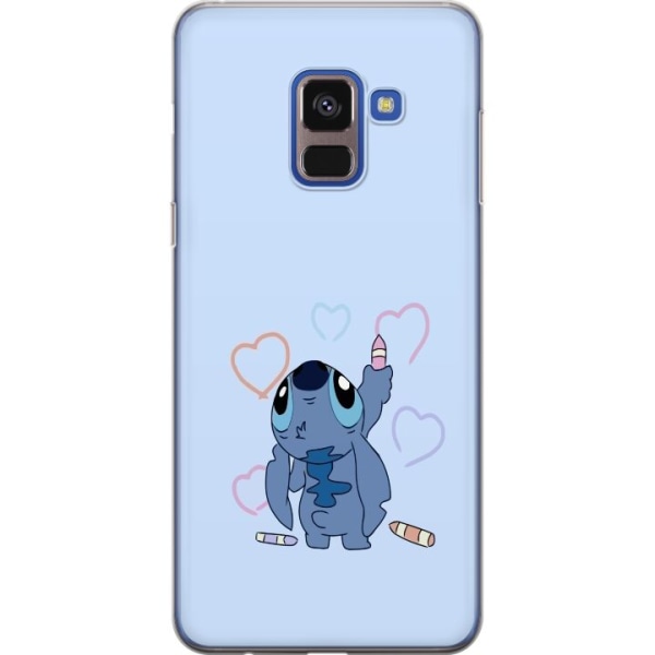 Samsung Galaxy A8 (2018) Läpinäkyvä kuori Stitch Sydämet