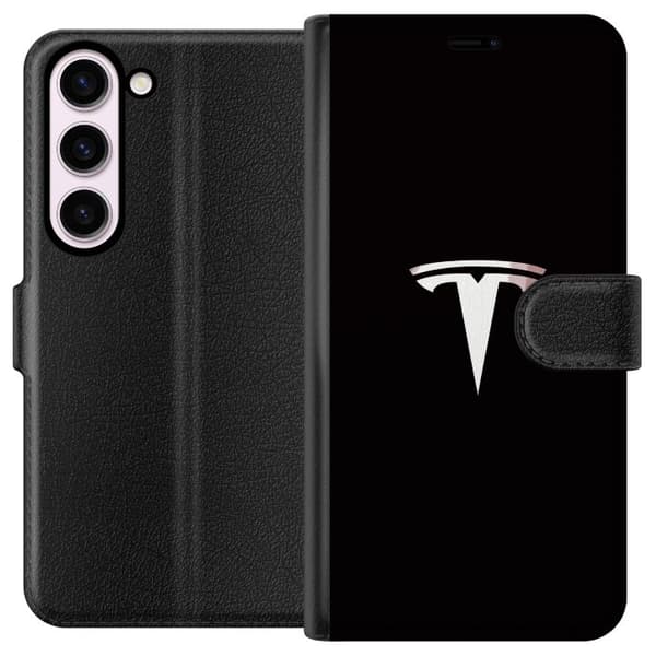 Kompatibelt Plånboksfodral till Samsung Galaxy S23 Tesla