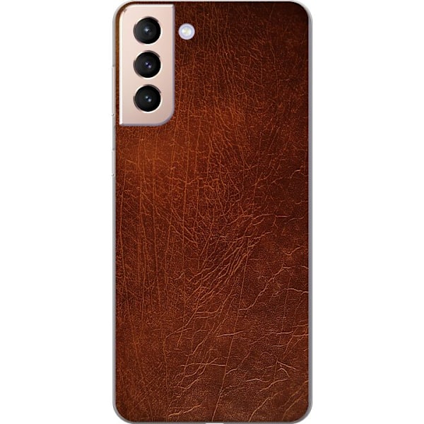 Samsung Galaxy S21 Läpinäkyvä kuori Nahka