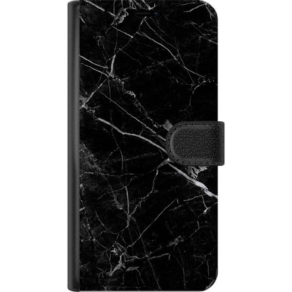 Samsung Galaxy A10 Tegnebogsetui Sort Marmor
