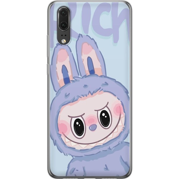 Huawei P20 Läpinäkyvä kuori Sininen Jänis Labubu