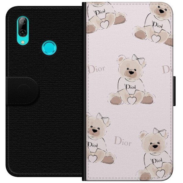Huawei P smart 2019 Tegnebogsetui Teddy Dior Vibes - luksuriøs bamse i modetil