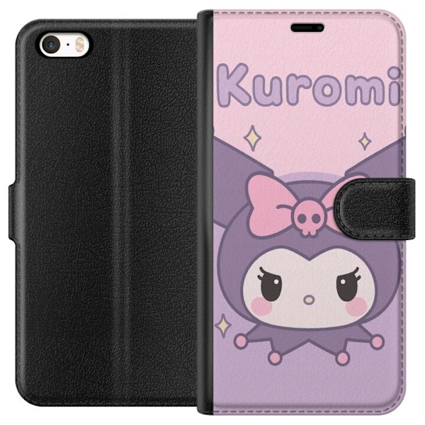 Apple iPhone SE (2016) Lompakkokotelo Keskiyön Kukka