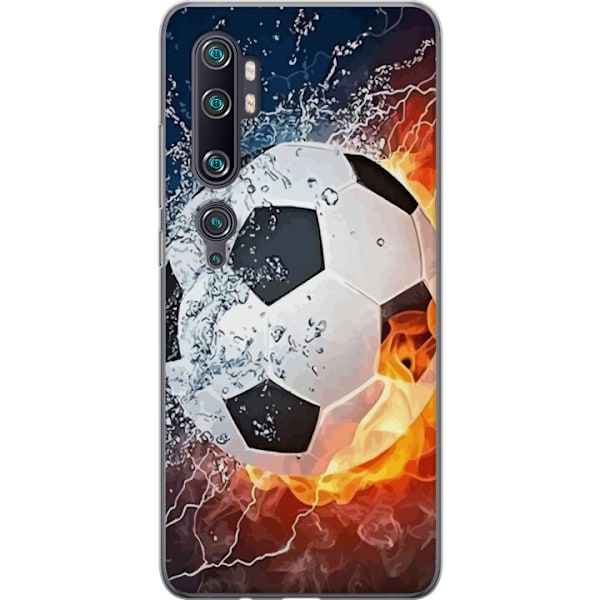 Xiaomi Mi Note 10 Pro Gjennomsiktig deksel Fotball Eld