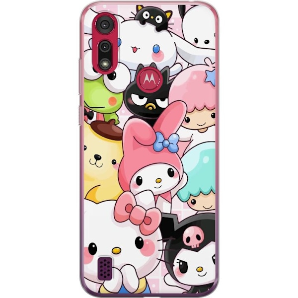 Motorola Moto E6s (2020) Läpinäkyvä kuori Kawaii Sanrio Cre