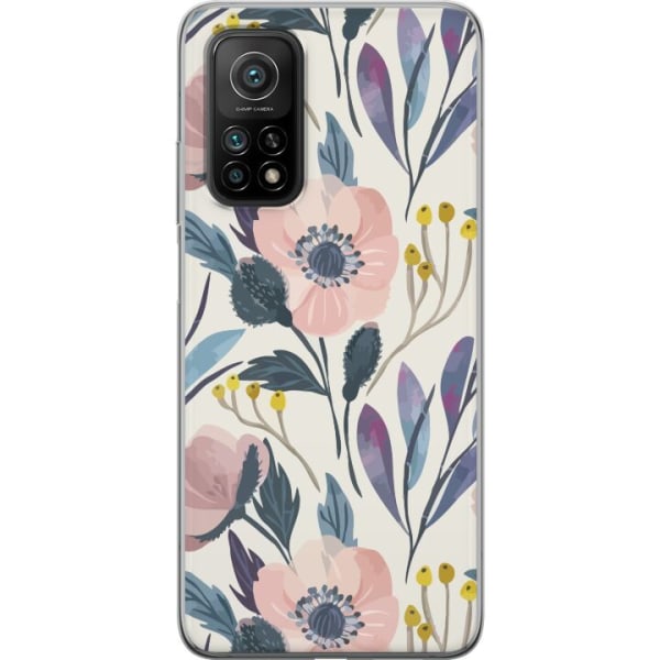 Xiaomi Mi 10T 5G Gennemsigtig cover Blomsterlykke