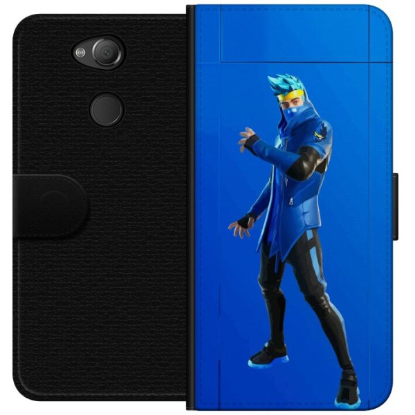 Sony Xperia XA2 Lompakkokotelo Fortnite - Ninja Blue