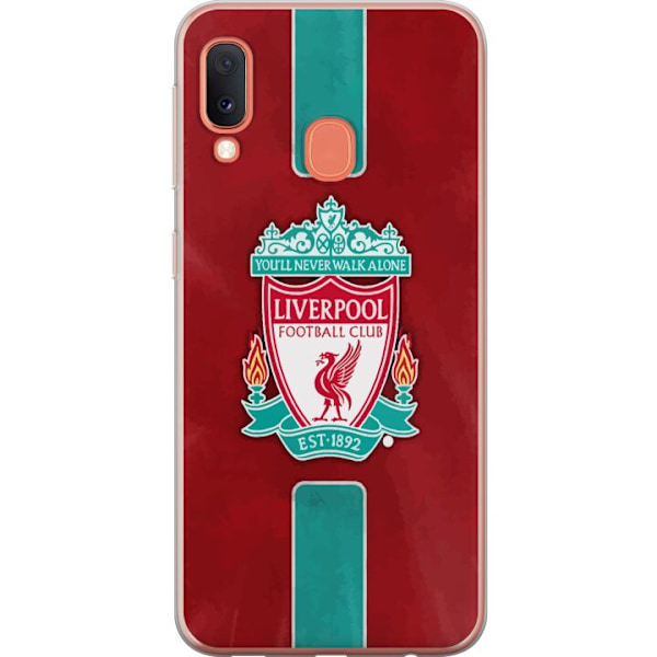 Samsung Galaxy A20e Läpinäkyvä kuori Liverpool FC - Klassin