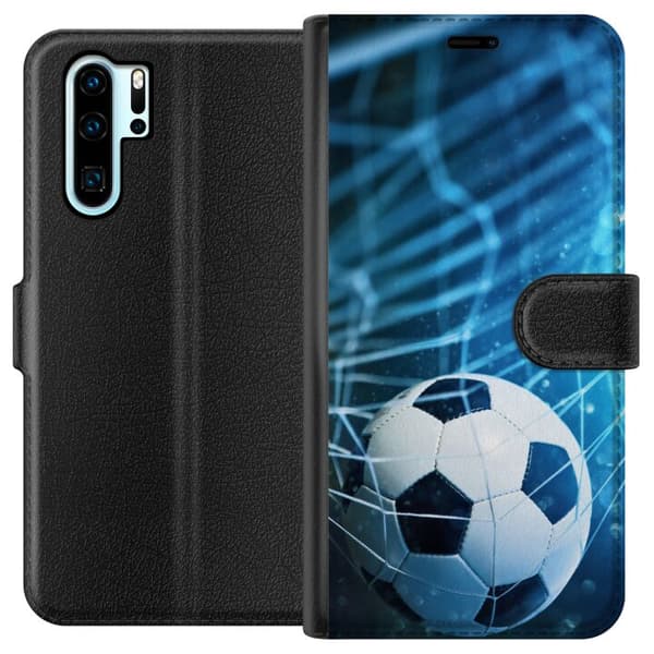 Kompatibel Tegnebogsetui til Huawei P30 Pro Fodbold