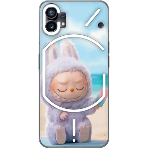 Nothing Phone (1) Läpinäkyvä kuori Labubu Vaaleanpunainen Tunnelma
