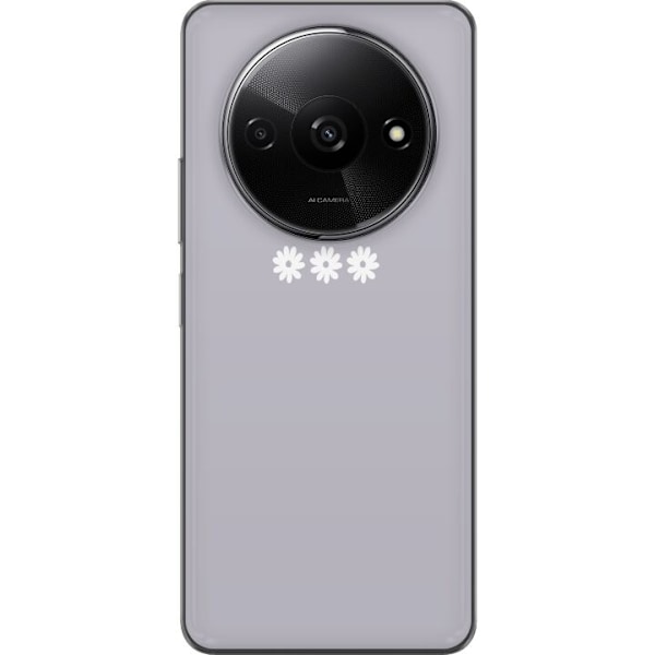 Xiaomi Redmi A3 Läpinäkyvä kuori Lila Blomminimalismi - tyylikäs kukkakuva lila taustalla