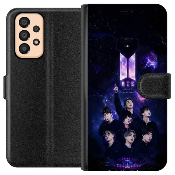 Kompatibelt Plånboksfodral till Samsung Galaxy A33 5G BTS lila