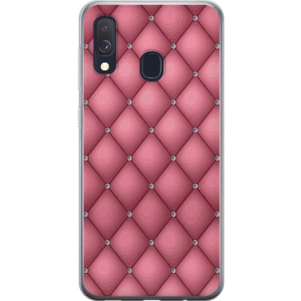 Samsung Galaxy A40 Gjennomsiktig deksel Unikt Rosa Mønster