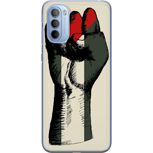 Motorola Moto G31 Genomskinligt Skal Hand knuten i Palestinas