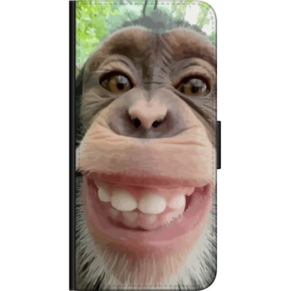 OnePlus 7T Tegnebogsetui Chimp Selfie Rolig Grafisk Design Abe Dyremotiv Trendy Sjovt Motiv Populært Urban Kunst Stil