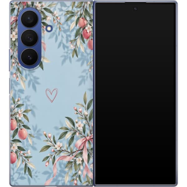 Kompatibelt Mobildeksel til Samsung Galaxy Z Fold8 Ultra Blomsterhjerte blå