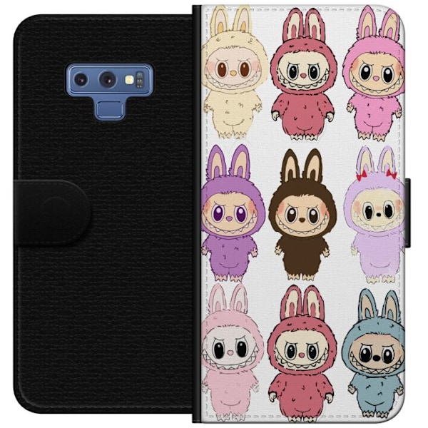 Samsung Galaxy Note9 Tegnebogsetui Labubu Pink Monster - Popkunst med Kawaii-touch