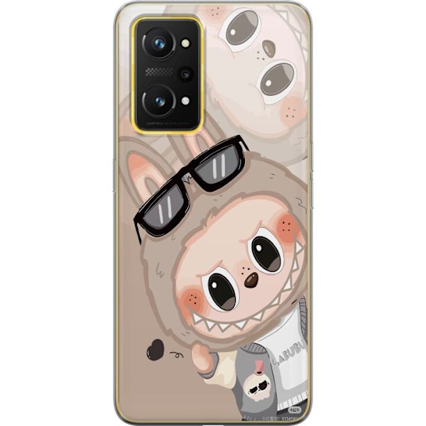 Realme GT Neo 3T Läpinäkyvä kuori Labubu Rainbow Chaos