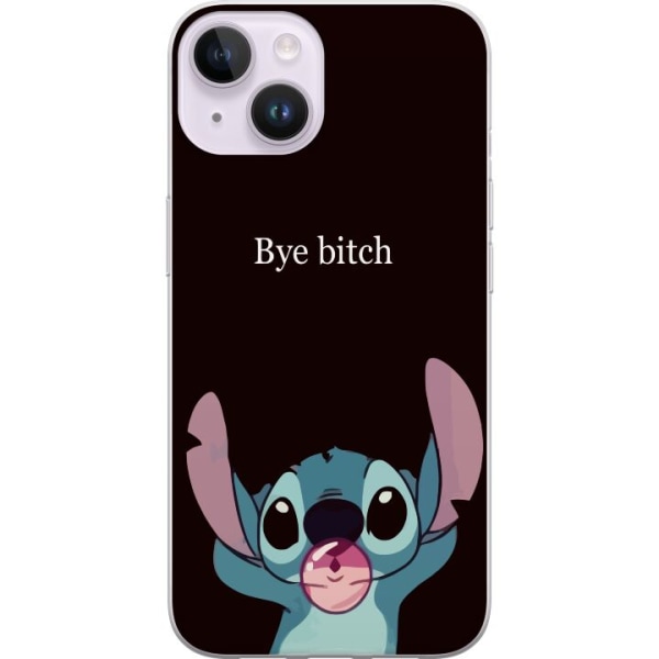 Apple iPhone 15 Läpinäkyvä kuori Bye bitch, Stitch