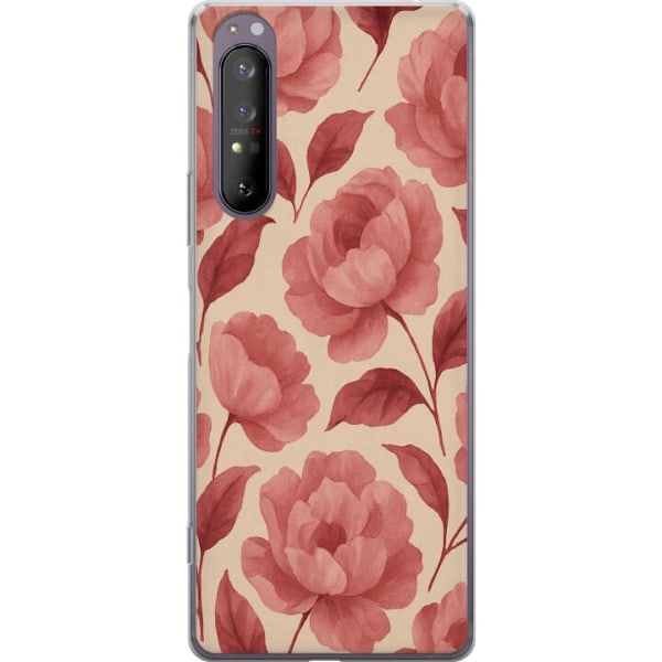Sony Xperia 1 II Läpinäkyvä kuori Ruusun Kukinta
