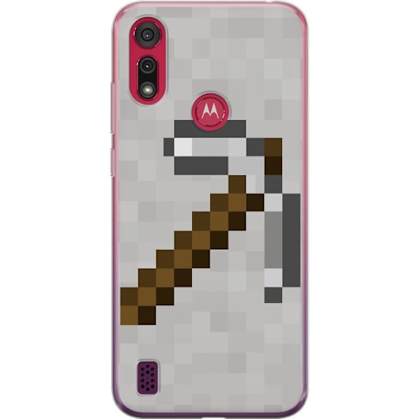 Motorola Moto E6s (2020) Läpinäkyvä kuori Minecraft Työkalut
