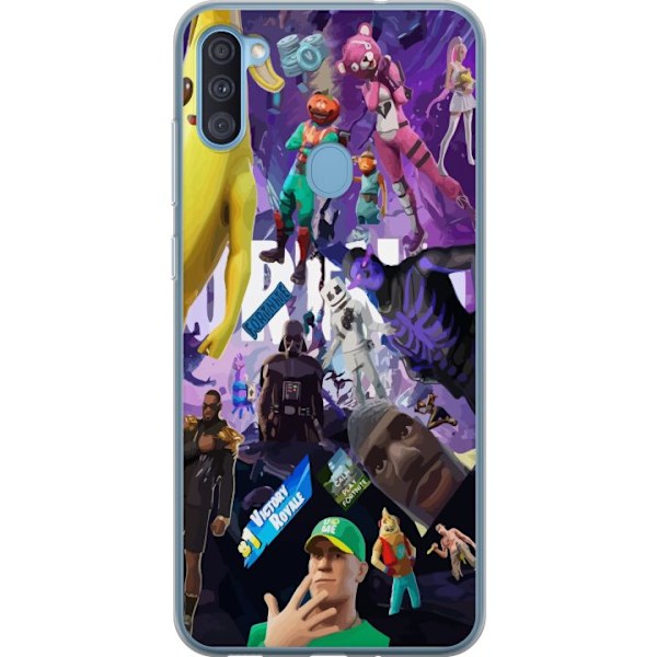 Samsung Galaxy A11 Läpinäkyvä kuori Fortnite