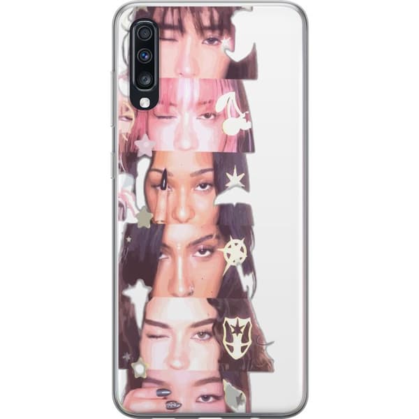 Kompatibelt Mobilskal till Samsung Galaxy A70 KATSEYE vit