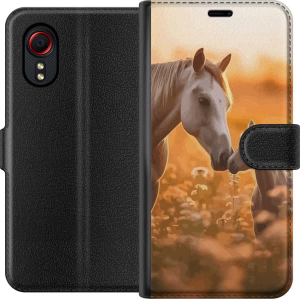 Kompatibel Tegnebogsetui til Samsung Galaxy Xcover 5 Heste