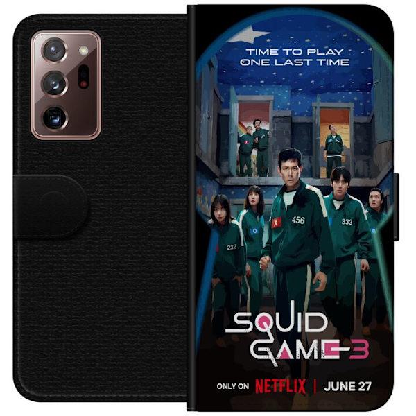 Samsung Galaxy Note20 Ultra Lompakkokotelo Squid Game Kausi 3 TV-sarjan hahmot Suositut TV-sarja Motiivit Ikoni Jännitys Draama Aasialainen suunnitte