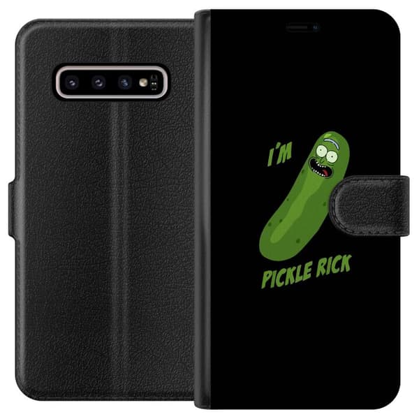 Kompatibel Tegnebogsetui til Samsung Galaxy S10+ I'm Pickle Rick