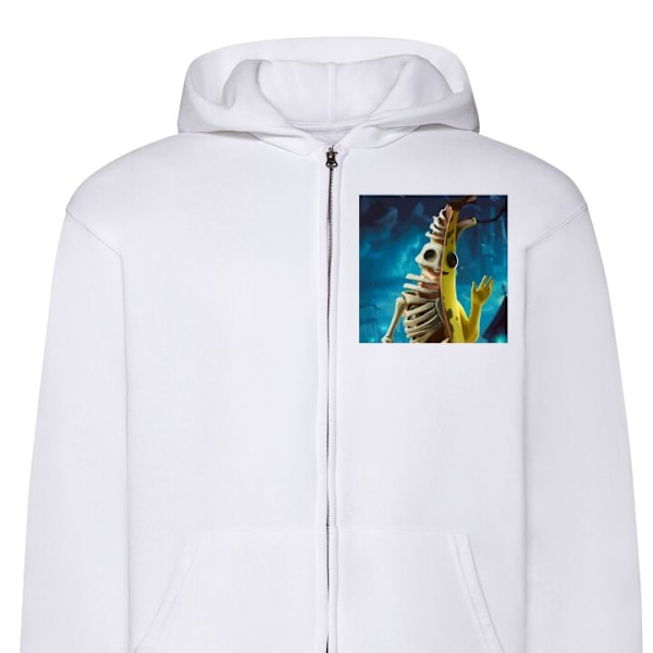 Zip-Hoodie | Hættetrøje med Lynlås til Voksne Fortnite - Pe hvid M