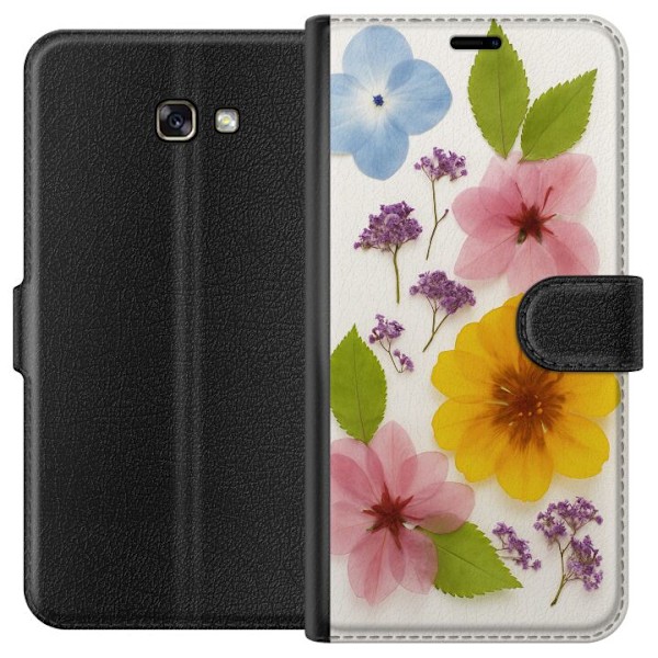 Samsung Galaxy A3 (2017) Lommeboketui Pressede blomster