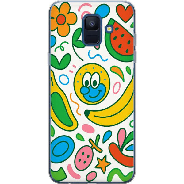 Samsung Galaxy A6 (2018) Genomskinligt Skal Butterfly Veil