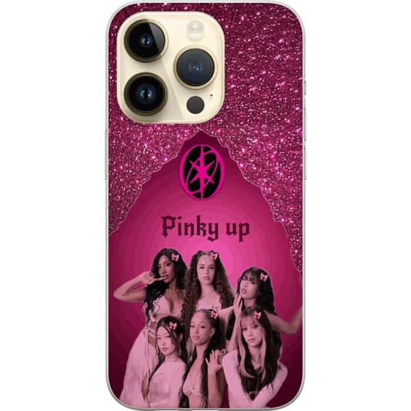 Kompatibelt Mobilskal till Apple iPhone 14 Pro KATSEYE Pinky Up rosa
