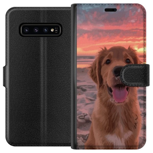 Samsung Galaxy S10 Tegnebogsetui Hund