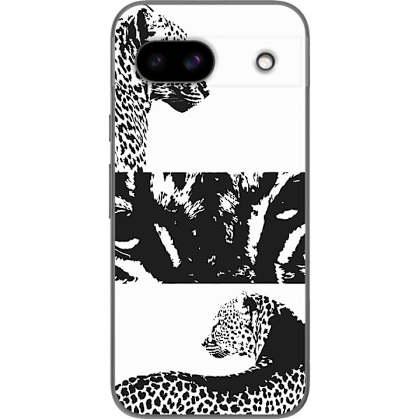 Google Pixel 8a Läpinäkyvä kuori Leopard Faces