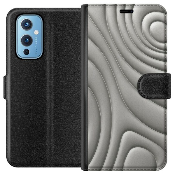 OnePlus 9 Lompakkokotelo Hopea-aallot