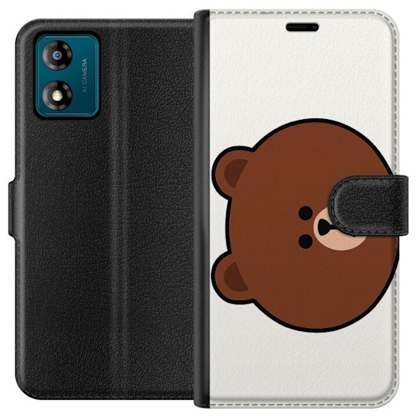 Motorola Moto E13 Lompakkokotelo Pyhkeä Karhu