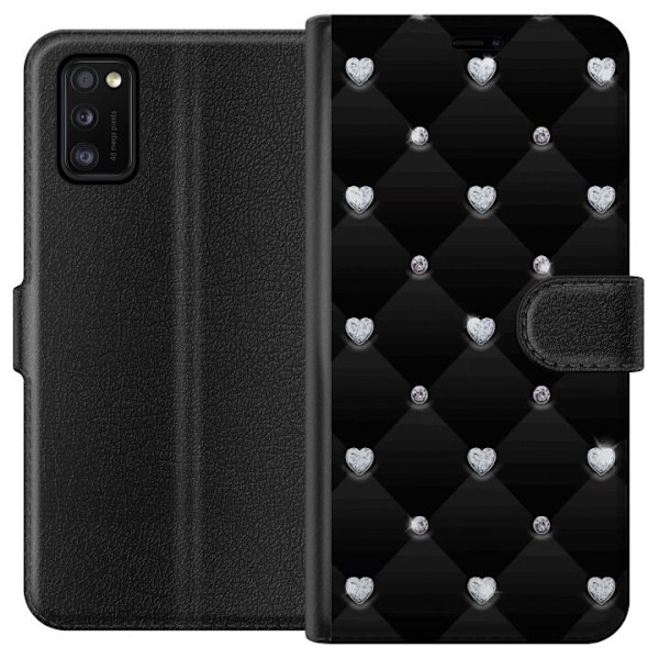 Samsung Galaxy A41 Plånboksfodral Diamant hjärta