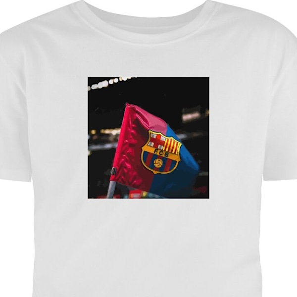 Børne T-shirt | Behagelig T-shirt til Børn FCB Barcelona hvid 1-2 År