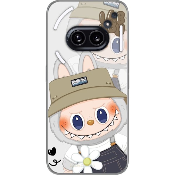 Nothing Phone (2a) Gennemsigtig cover Labubu Minimal Mood - Enkel og stilren monsterdesign