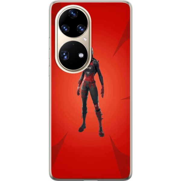 Huawei P50 Pro Gennemsigtig cover Fortnite - Rød Ridder