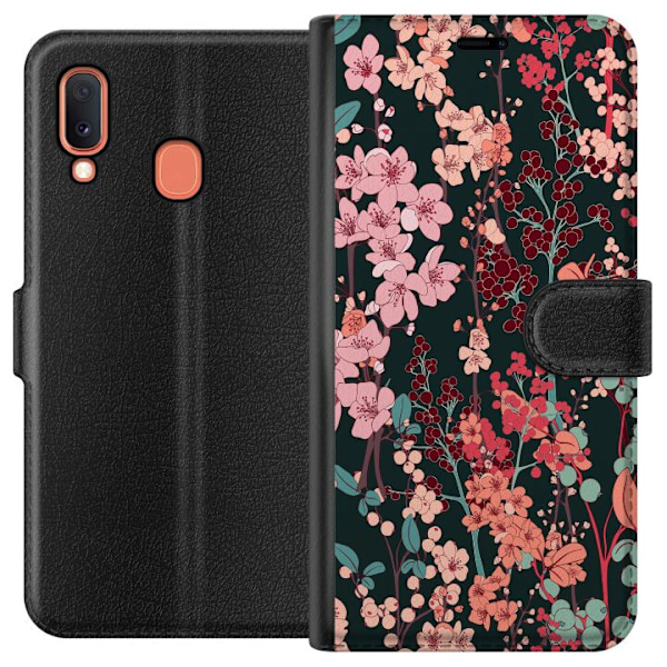 Samsung Galaxy A20e Lompakkokotelo Kasvimaan Retro