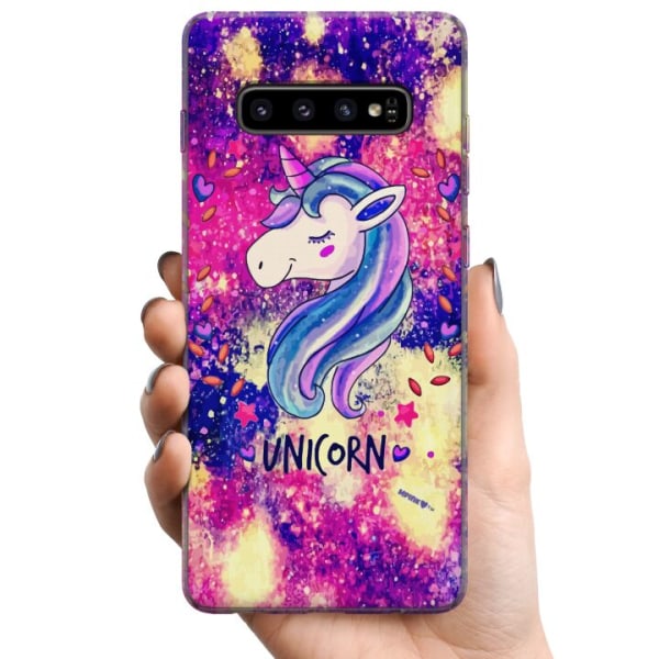 Samsung Galaxy S10 TPU Mobilcover Enhjørning